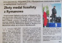 Szymon Konieczny, uczeń LO Rymanów, mistrzem świata