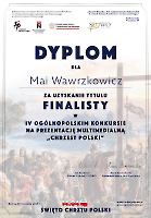 Maja Wawrzkowicz finalistką ogólnopolskiego konkursu - „Chrzest Polski”.