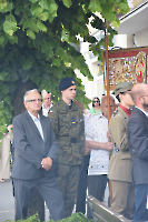 Procesja Bożego Ciała z udziałem rymanowskich licealistów (druhów PTG „Sokół”) 