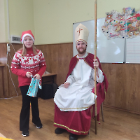 Wizyta Świętego Mikołaja u najmłodszych